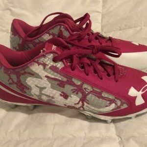 Under Armour - Pink Cleats (Size 14)
